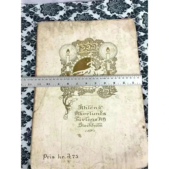 RARE Swedish Art Large Handmade Book 1922 Antique Artwork Reprints Cover - Picture 9 of 9